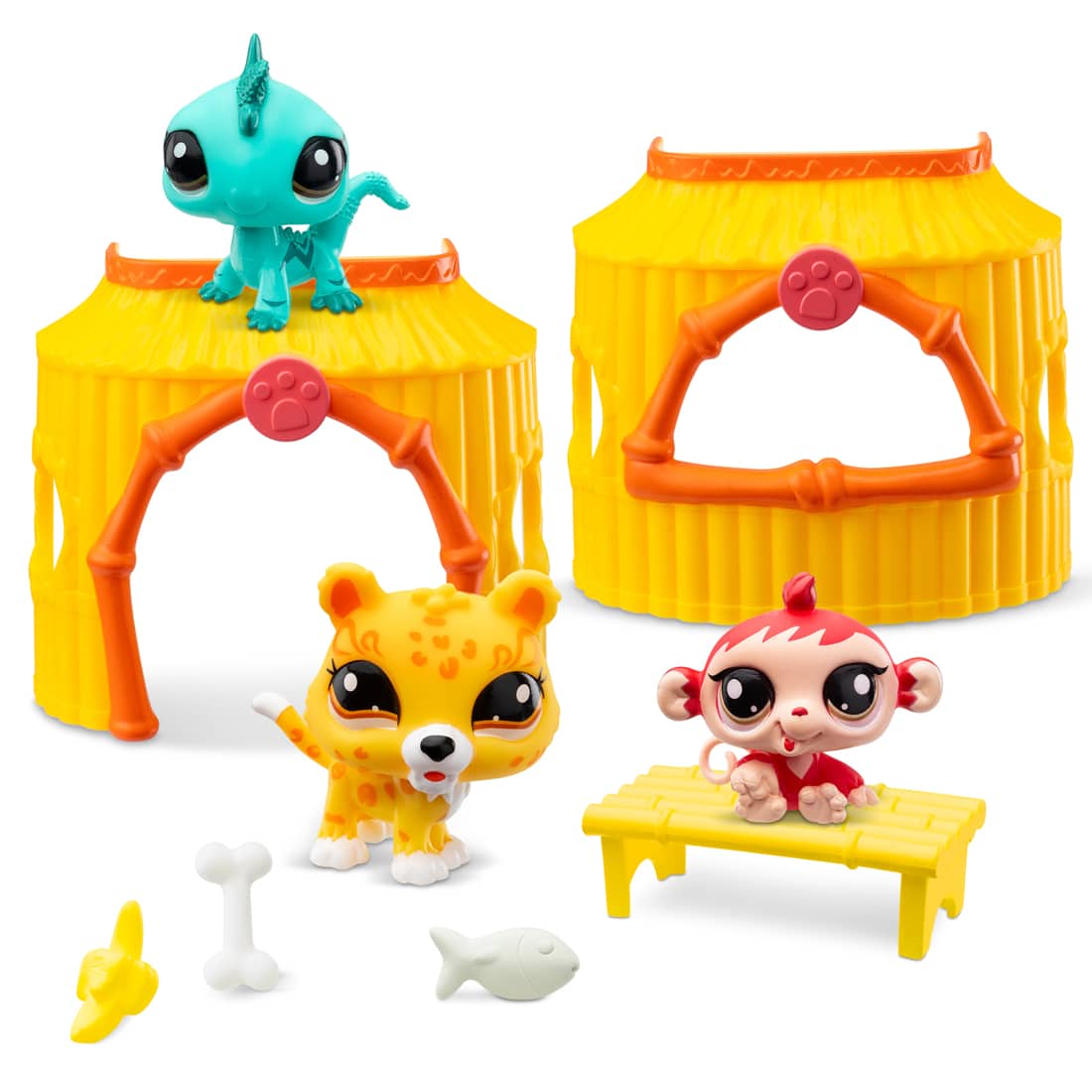 Lot De 15 Figurines Littlest Pet Shop - Thème Jungle Et Afrique - LPS Hasbro