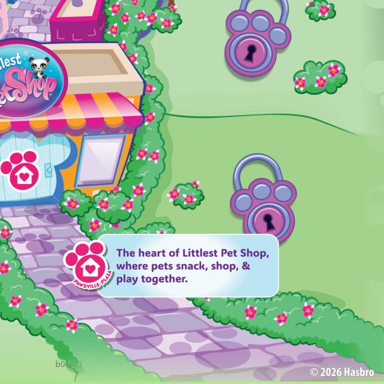 Littlest Pet Shop 10 World of LPS map: Pawsville Plaza
